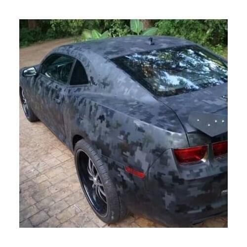 TSAUTOP top quality matte/glossy Popular dark grey camouflage Car Stickers for Car vinyl wrapping