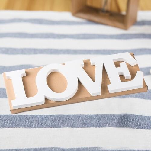 Valentines Day Decorations Creative White Painting Wooden Letter Love Hotel Bar Decoration Wall Decoration Crafts
