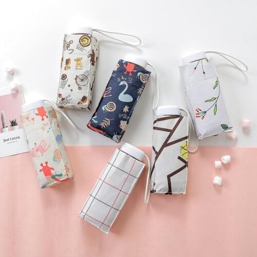 Deer ultra-light portable mini umbrella anti-UV umbrella wholesale small fresh sun protection 50% umbrella parasol umbrella