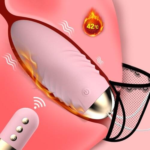 Vibrators Egg Wireless Remote Control Clitoris Stimulator Wearable Vibrating Jump Egg Heating Bullet Vibrator Sex Toys For Women