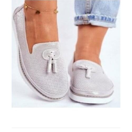 2021 New Casual Shoes Women Spring Summer Comfortable Slip On Tassel Ladies Loafers 35-43 Larged-Size Female Flat Sneakers