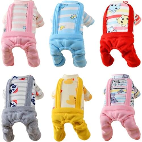 Winter Pet Dog Clothes for Dogs Overalls Pet Jumpsuit Cartoon Dog Coat Puppy Cat Clothing for Dogs Outfit Pet Clothing Chihuahua