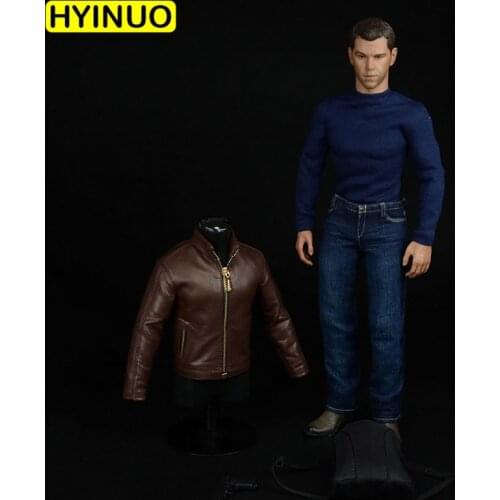 1/6 Scale Man Clothing Model Accessories Male Matt Damon Agent Leather Suit Clothes Clothing Set For 12" Male Figure Body Doll