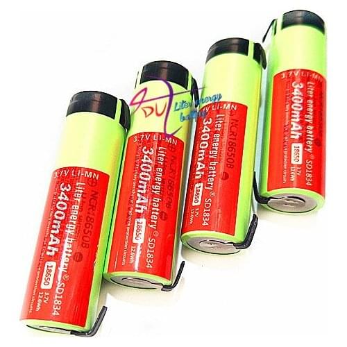 10pcs/lot 100% New Original 3400MAH 3.7V NCR18650 Lithium Rechargeable Battery for tablet pc inch Diy Nickel Sheet Batteries