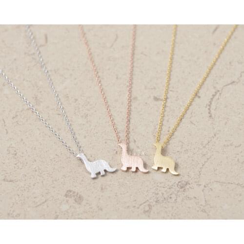 10pcs/lot Statement Jewelry Cute Dinosaur Animal Shape Necklace Pendant Long Chain for Women Wedding Gift