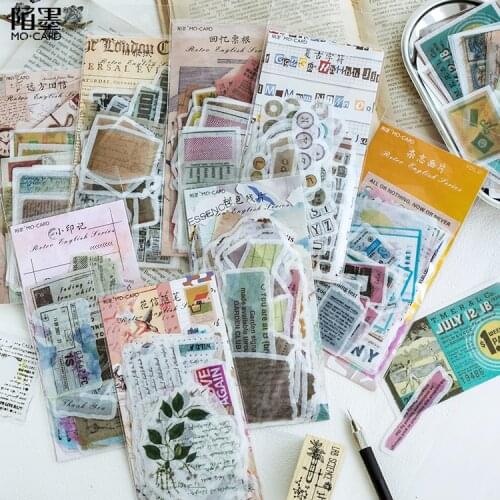 12 set/1lot Simple Retro English series Diary Planner Decorative Mobile Stickers Scrapbooking Craft Stationery Stickers