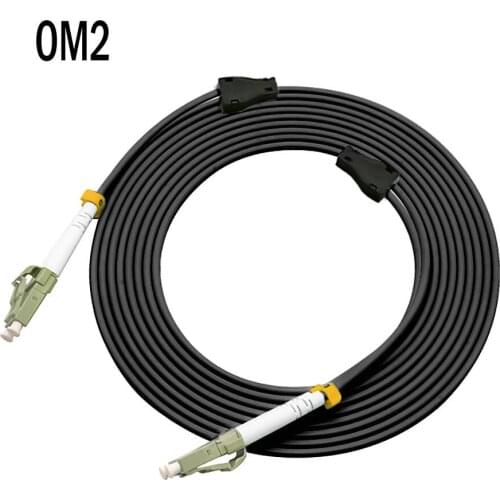 15M Outdoor Armored Cable LC to LC,50/125,OM2 Duplex Fiber Jumper 49ft LU/UPC LC to LC Multimode Optical Patch Cord 15 Meters