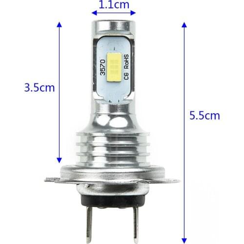 2pcs H7 12V 24V Car SUV Vehicle LED Headlight Driving Light Fog Lamp 6000K Clear White High Low Beam Car LED Bulbs