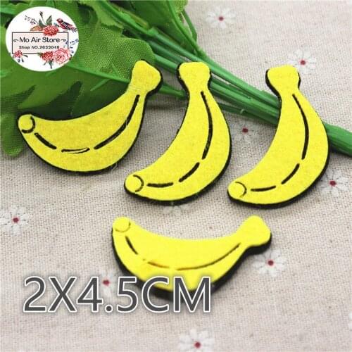 2x4.5CM Non-woven patches fruit banana Felt Appliques for clothes Sewing Supplies diy craft ornament