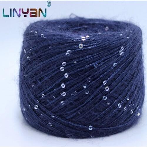 300g /lot Sequins thread Wool Blend Silk yarn for knitting crocheting Hand knitting & crochet baby infant sequin line ZL25