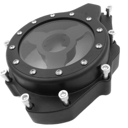 Aftermarket free shipping motorcycle parts Glass see through Engine Stator Cover For Suzuki GSX1300R Hayabusa 1999-2019 BLACK