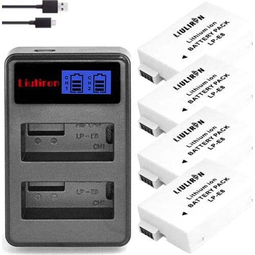 7.4v 2100mah bateria LP E8 LPE8 LP E8 Battery Batterie + Dual Charger for Canon EOS 550D 600D 650D 700D X4 X5 X6i X7i T2i T3i