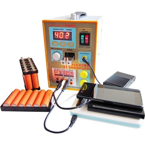 SUNKKO 788H-USB Battery Spot Welder double pulse Charge Test LED Lighting 220V 110V Spot Welding Machine 18650 3 USB outlets