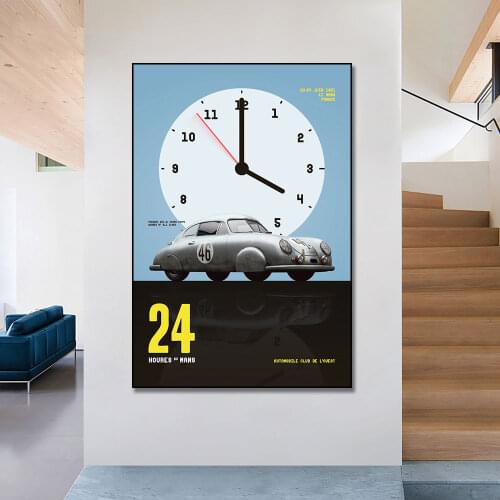 24 Hours Of Le Mans Automobil On Canvas Print Nordic Poster Wall Art Picture For Living Noom Home Decoration Frameless