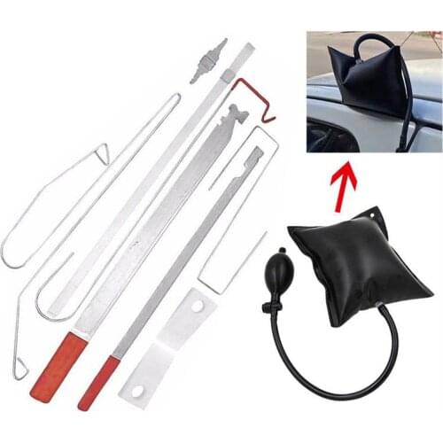 Car Door Lock Out Emergency Open Unlock Key Tools Kit + Black Air Pump Universal