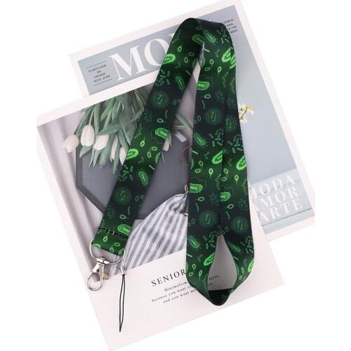 Flyingbee Biological Cell Bacteria Medical Lanyard ID Badge Holder Phone Straps Badge Key Holder Keychain For Doctor Nurse X2168