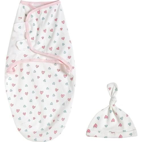 Baby Blankets Swaddles Newborn Sleeping Bag with Cap Soft Swaddle Wrap Cotton Baby Bedding Accessories Bath Towel Bedding Scarf