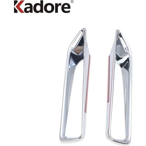 For Mitsubishi EKX 2020 ABS Chrome Rear Fog lights Lamp Cover Trim Foglight Hood Decoration Car Accessories 2pcs