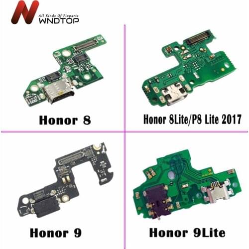 USB Charging Port Dock Plug Jack Connector Charge Board Flex Cable With Microphone For Huawei Honor 8 Lite V8 9 Lite V9