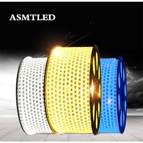 SMD 5050 Strip Flexible Light AC220V 60leds/m Garland Outdoor Indoor ceiling ribbon Tape IP67 Waterproof LED Light Strip+EU Plug