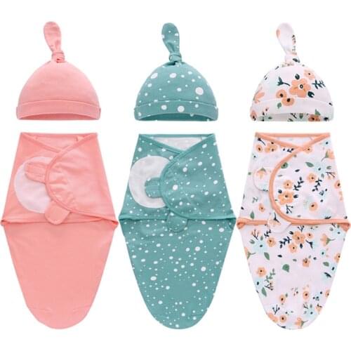 Happyflute 100% cotton infant newborn Baby wrap for 0-6 months baby blanket soft sleeping bag