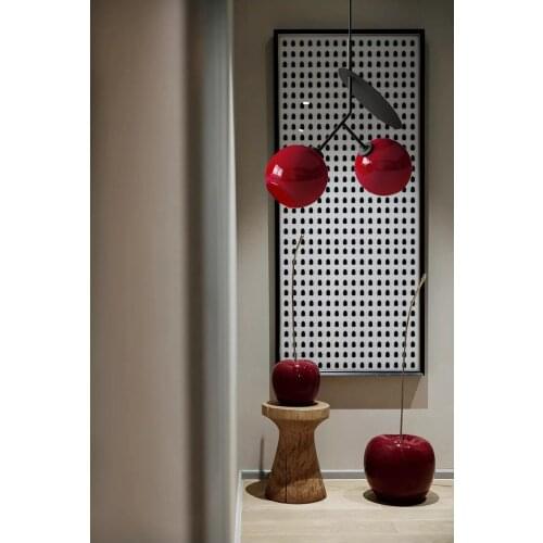 Italian creative red glass ball cherry pendant lights Nordic designer 2019 new bar restaurant cafe lamp