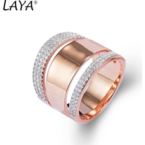 Laya 925 Sterling Silver Fashion Exaggerated Personality Retro Diamond Punk Style Ring For Women Luxury Jewelry 2021 Trend