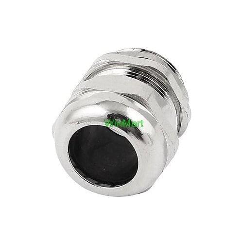 M25 Silver Tone Metal 13-18mm Dia Waterproof Cable Gland Connector