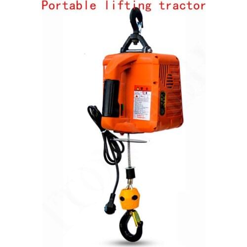 Miniature Electric Household Crane Portable Lifting and Traction Hoist Remote Control Suspension Lifting Small Crane 220V/110V