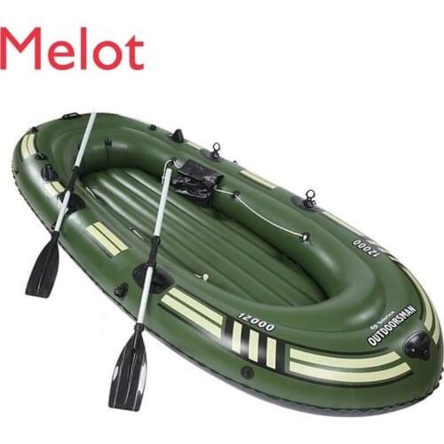 People Inflatable Boat Adult Fishing Small Camping 2 Seaside Rubber Raft Wear-Resistant Fishing Vessels Leather Double