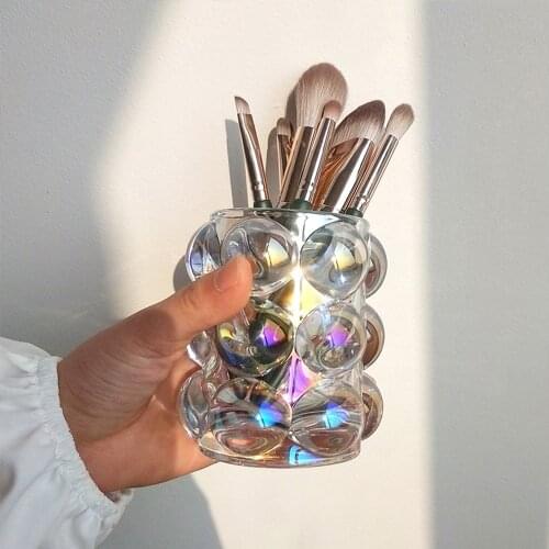 Nordic Makeup Storage Transparent Glass Storage Box Modern Jewelry Organizer Home Bedroom Decor Accessories Desktop Organization