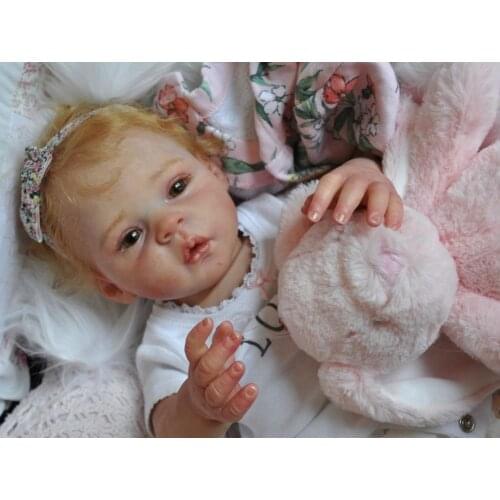 NPK 18inches Santina reborn doll kit popular prototypes lifelike real soft touch fresh color