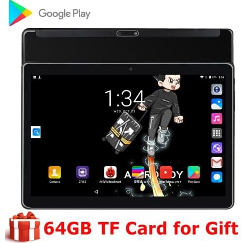 2020 Tablet Pc 10 inch Android 9.0 Cameras 5.0MP 1280x800 IPS Tablets 10.1 3G Dual SIM Phone Call Google Market WIFI GPS + Gift