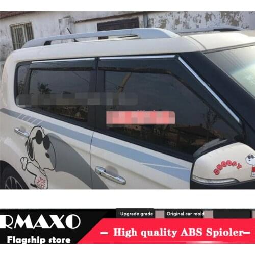 For KIA SOUL hatch-back Plastic Window Visor 2010-2013 Vent Shades Sun Rain Deflector Guard For KIA SOUL