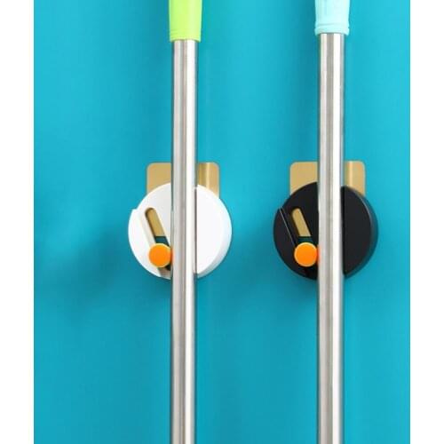 Easy Installation ABS Waterproof Multifunctional Mop Broom Holder for Washroom