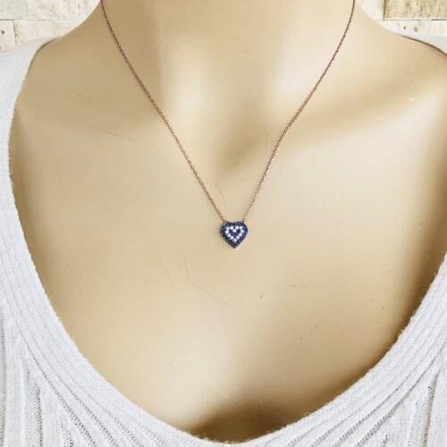 Evil Eye 925 Sterling Silver Necklace Women Girls Gift Jewelry Accessories Fashion Handmade Elegant Chain