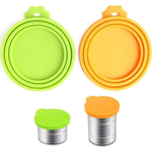 Silicone Pet Feeders Cat Storage Food Canned Lid Cover Sealed Can Lid Dog Top Cap Reusable Cover Lid Health Pet Daily Supplies