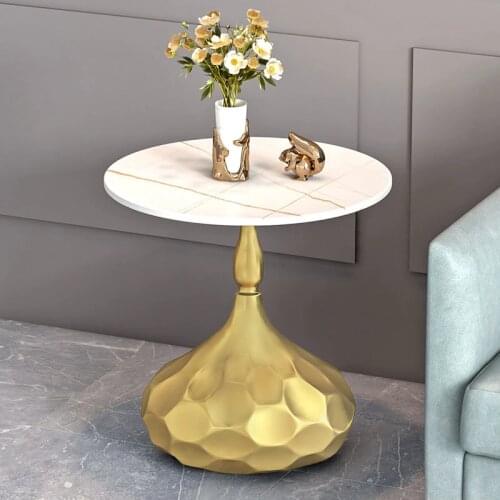 Light Luxury Nordic iron art small round table Modern Simple Sofa Small Coffee Table Corner Table Living Room Furniture