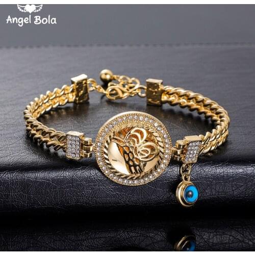 Trendy Charms Allah Jewelry Turkish Coin Bangle Men Islam Woman New Religious Faith Fashion Middle East Muslim Bracelet Arabic