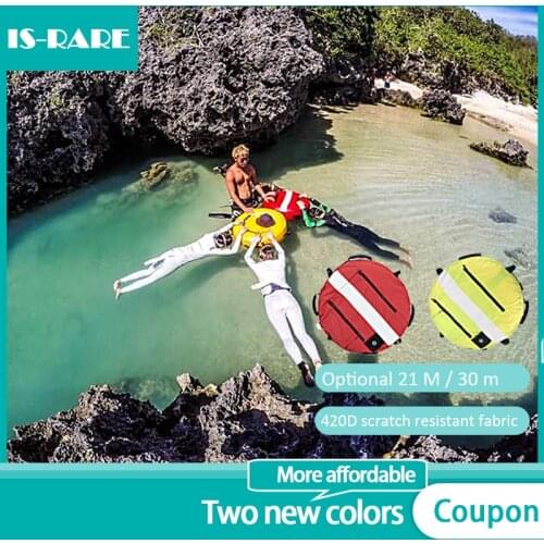 Freediving Training BuoyHigh Visibility Heavy Float Ball Spearfishing Scuba Diving Inflation Signal Safety Gear Equipment