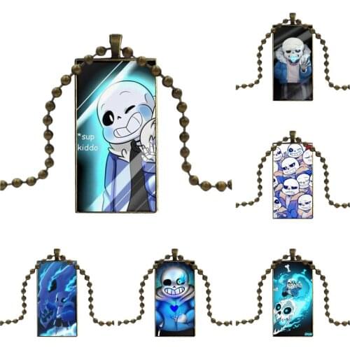 Undertale Topmost For Women Girls Handmade Brand Bronze Color Jewelry Fashion Statement Necklace Glass Necklaces Pendants