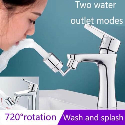 Universal 720 Degree Faucet Head Tap Aerator 720D Rotation Splashproof Swivel Water Saving Faucet For Bathroom Extender