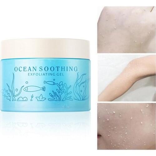 Face Moisturizing Whitening Exfoliate Cream Ocean Soothing Exfoliating Scrub Gel Shrink Pores Dead Skin Remove