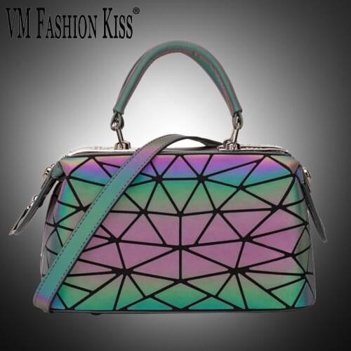 VM FASHION KISS Luxury Women Bag Simple Doctor Bag Canvas Leather Handbags Purses Plaid Ladies' Shoulder Bags Crossbody Bag