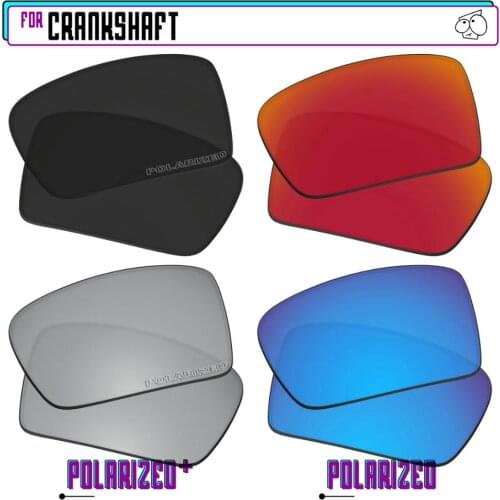 EZReplace Polarized Replacement Lenses for - Oakley Crankshaft Sunglasses - BkSrP Plus-RedBlueP