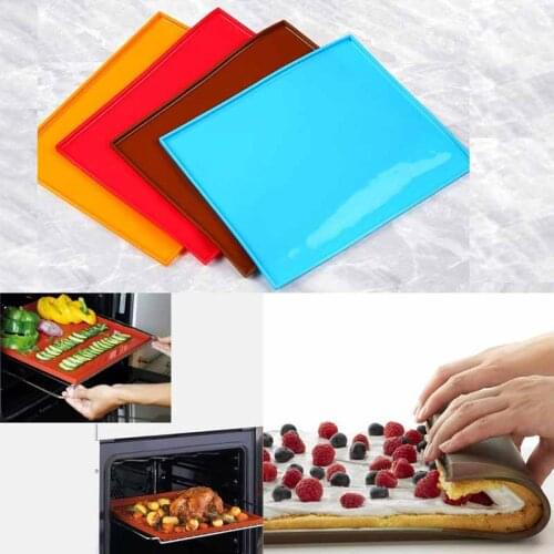 1 Pcs Non-stick Baking Mat Cake Pad Roll Pad Kitchen Accessories Bakeware Baking Tools Silicone Oven Mat Cake Roll Mat Baking