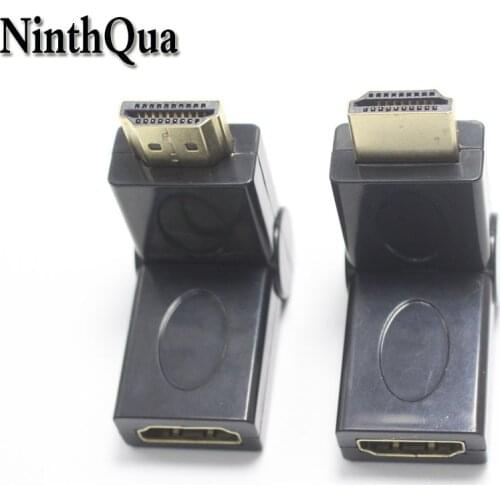EClyxun 1pcs HDMI Male Plug To Female jack M/F Adapter Left / Right UP / Down Angle Converter Extender For HDTV Computer Monitor