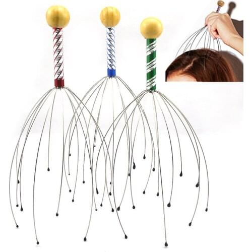 1/5 Pcs Head Massager Anti-stress Pain Relief Octopus Head Scalp Neck Body Stress Relief Five-finger Relaxing Massager Unisex