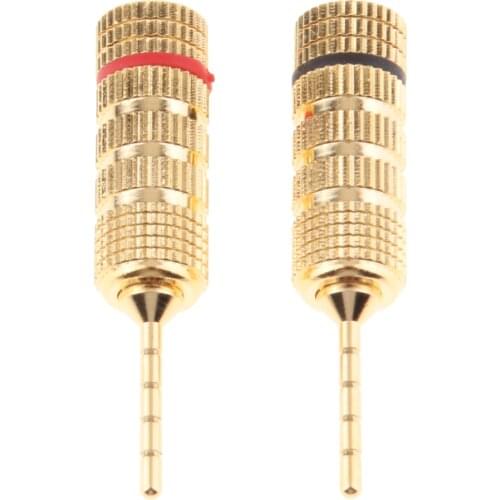 2Pieces 2mm Speaker Wire Pin Plug Banana Connector Screw Lock 2mm Banana Audio Speaker Cable Connector plug 2mm Banana Plug