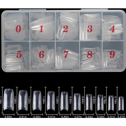30Set/Lot 500Pcs/Set Fake False Nails Transparent Full Half Paste Nail Piece French Manicure Tools HA2171